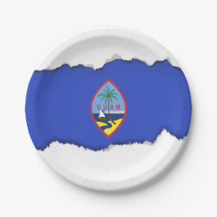 Guam Flag Paper Plate