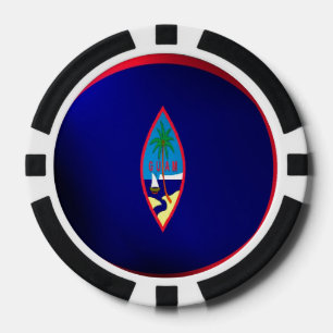 Guam flag poker chips