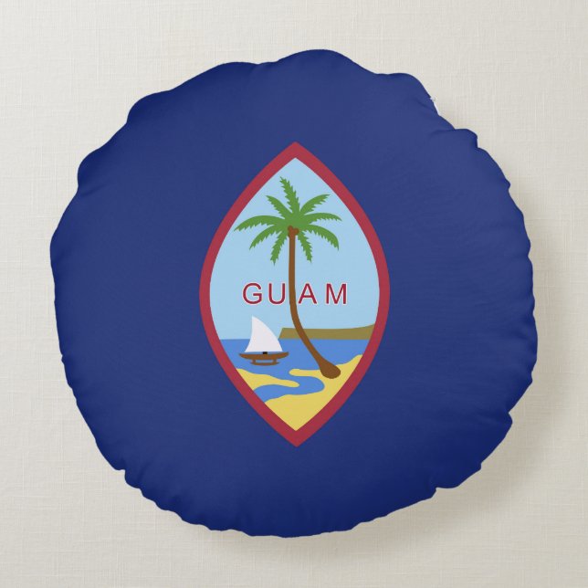 Guam flag round pillow (Back)