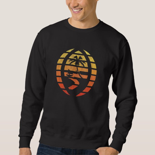 Guam Flag   Sunset Design   Chamorro Sweatshirt (Front)