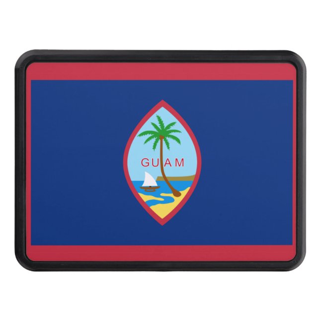 Guam flag  trailer hitch cover (Front)