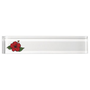Guam Hibiscus Nom Plaque & Bureau Signes