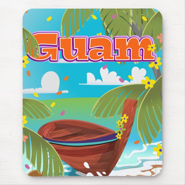 Guam Island holiday travel poster. Mouse Pad (Front)