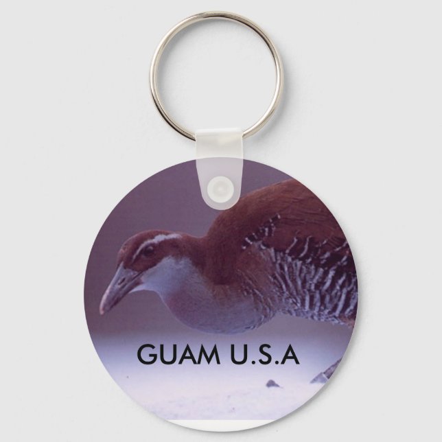 Guam Koko bird key chain (Front)