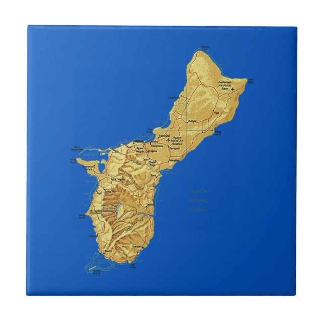 Guam Map Tile (Front)