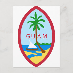 Guam Official Coat Of Arms Heraldry Symbol Postcard