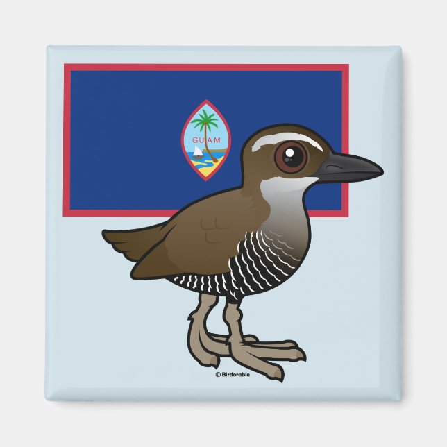 Guam Rail with Flag Magnet (Front)
