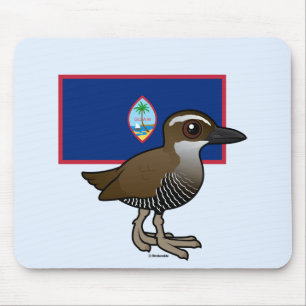 Guam Rail with Flag Mouse Pad