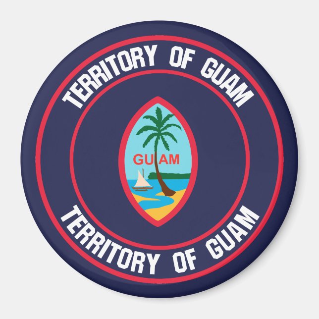 Guam Round Emblem Magnet (Front)