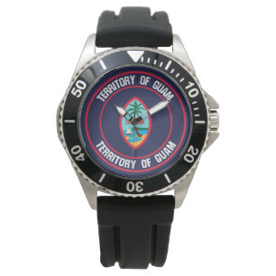 Guam Round Emblem Watch