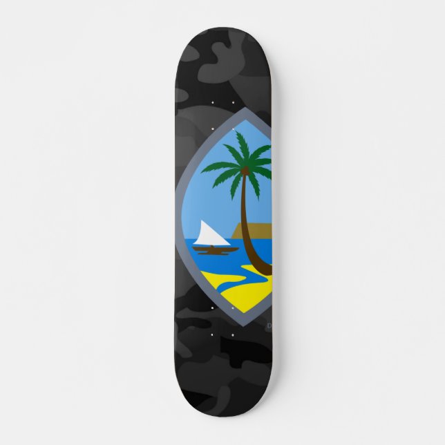 GUAM RUN 671 Urban Camo Seal II Skateboard (Front)