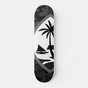 GUAM RUN 671 Urban Camo Seal White Skateboard