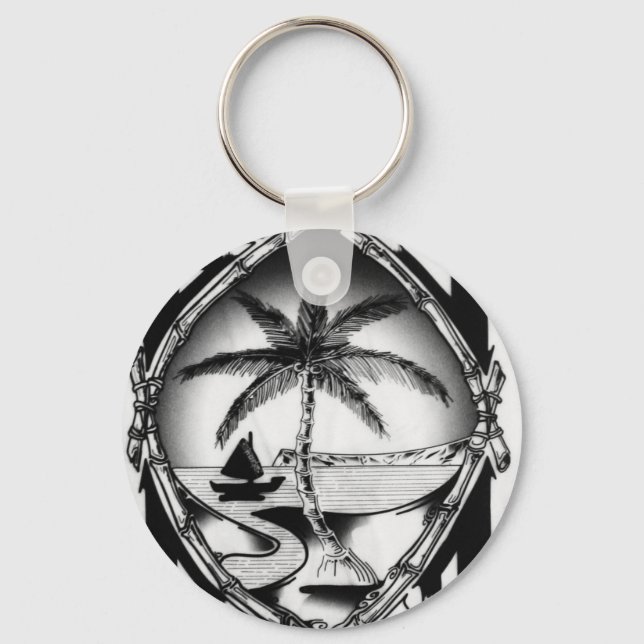 Guam seal clothing and accessories keychain (Front)