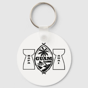 Guam seal with latte stones keychain