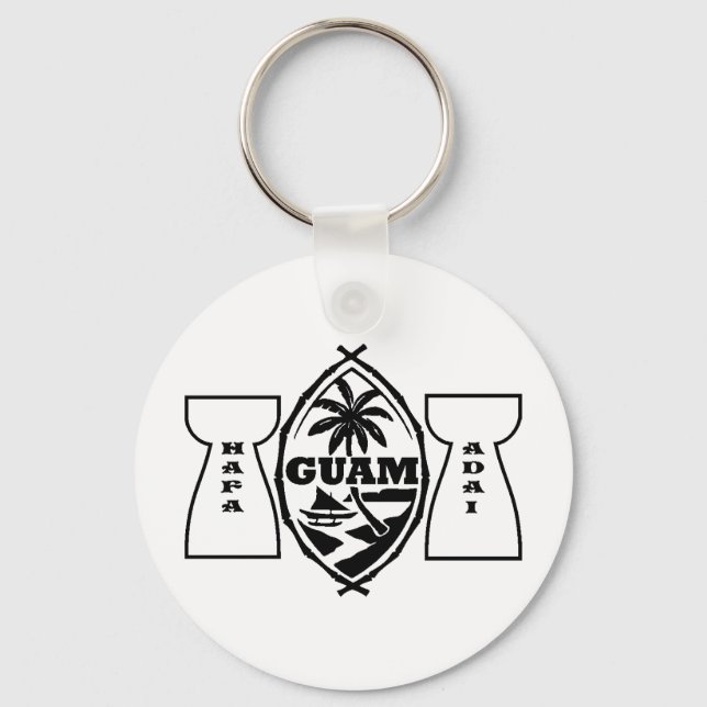Guam seal with latte stones keychain (Front)