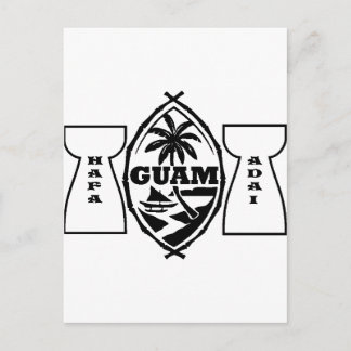 Guam seal with latte stones postcard