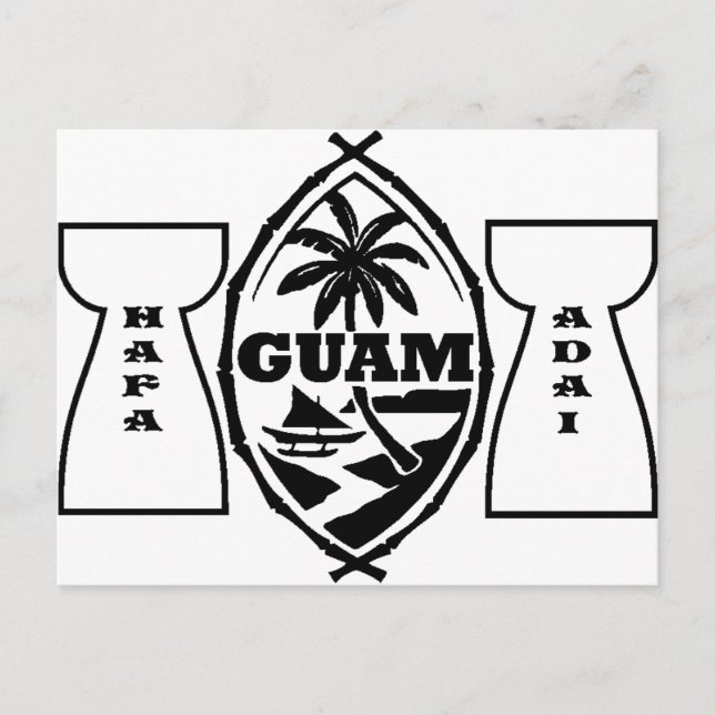 Guam seal with latte stones postcard (Front)