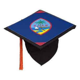 Guamanian flag graduation cap topper