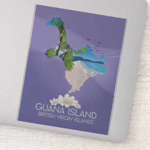 Guana Island British Virgin Islands travel poster