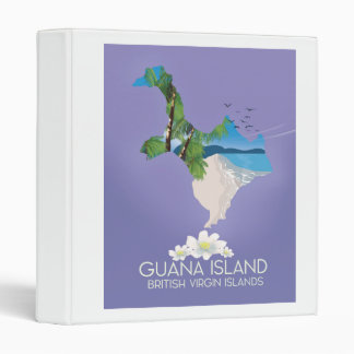 Guana Island British Virgin Islands travel poster Binder
