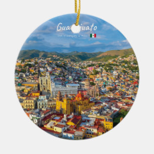 Guanajuato, Mexico - Colourful Cityscape Ceramic Ornament