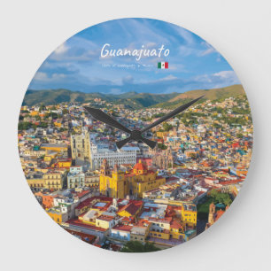 Guanajuato, Mexico - Colourful Cityscape Large Clock
