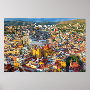 Guanajuato, Mexico - Colourful Cityscape Poster