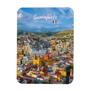 Guanajuato, Mexico - Colourful Cityscape Rounded Magnet