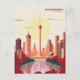 Guangzhou China Travel Art Vintage Yunnan Postcard