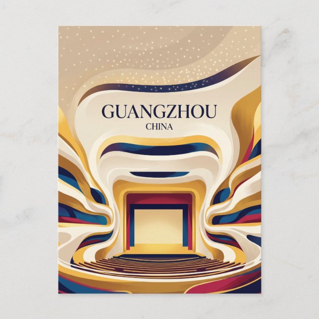 Guangzhou Opera House Main Hall China Postcard (Front)