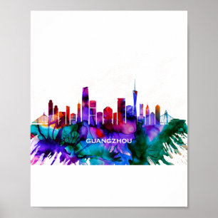 Guangzhou Skyline Poster