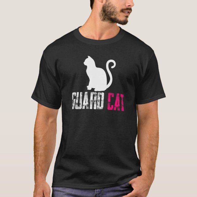 Guard Cat Security And Protect Present T-Shirt (Front)