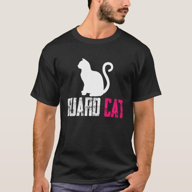 Guard Cat Security and Protect  Present T-Shirt (Front)