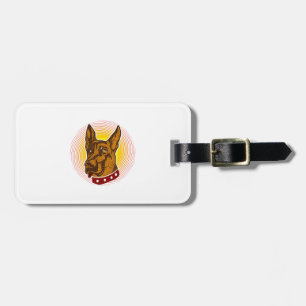 Guard Dog Belgian Malinois Shepherd Luggage Tag