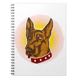 Guard Dog Belgian Malinois Shepherd Notebook