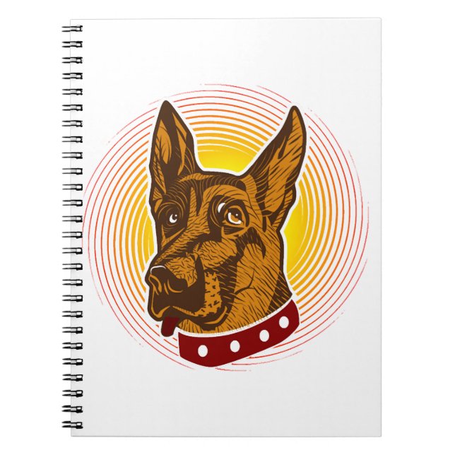 Guard Dog Belgian Malinois Shepherd Notebook (Front)