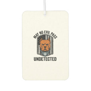 Guard Dog May No Evil Pass Vintage Vector Design Air Freshener