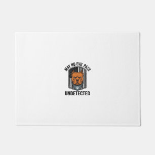 Guard Dog May No Evil Pass Vintage Vector Design Doormat