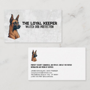 Guard Dog on Alert  Business Card