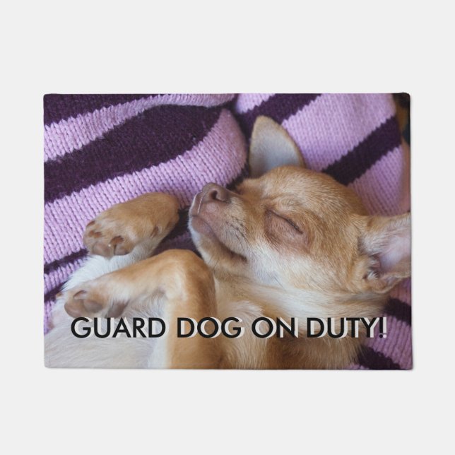 Guard Dog On Duty! Doormat (Front)