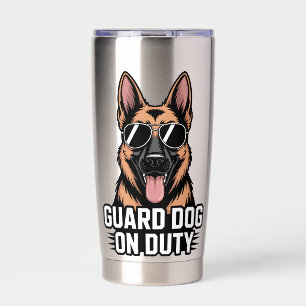 Guard Dog On Duty German Shepherd Sunglasses Gift Insulated Tumbler