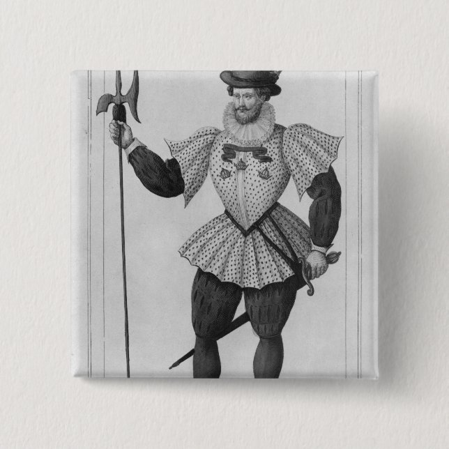 Guard of the provostship of Paris 2 Inch Square Button (Front)