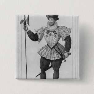 Guard of the provostship of Paris 2 Inch Square Button
