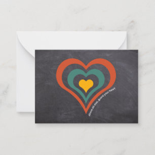 Guard Your Heart Bible Verse Retro Christian Note  Card