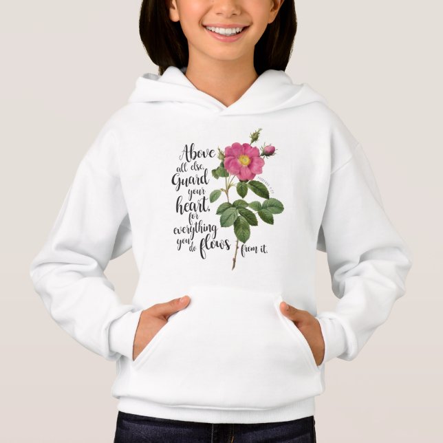 Guard your Heart - Vintage Rose, Proverbs 4:23 (Front)