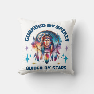 Guarded by Spirit, Guided by Stars Throw Pillow