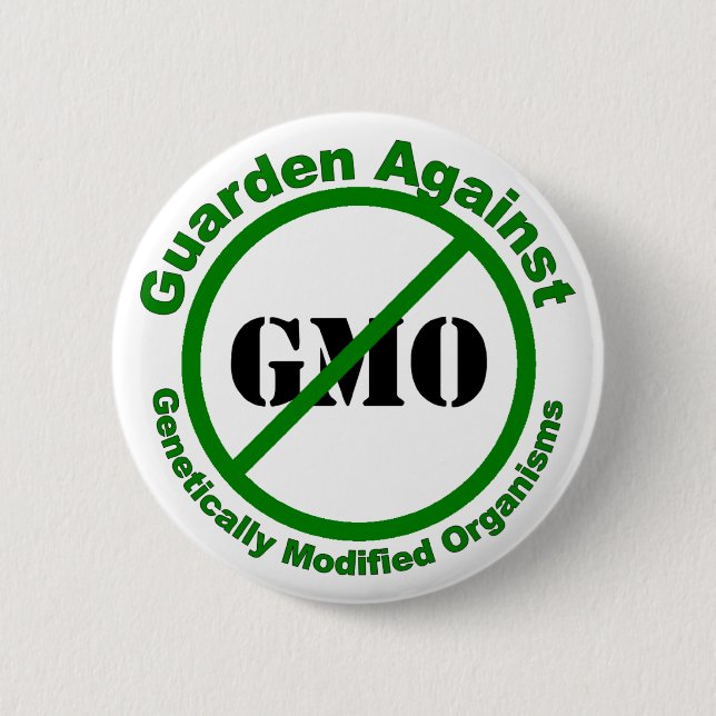 Guarden Against GMO 2 Inch Round Button (Front)