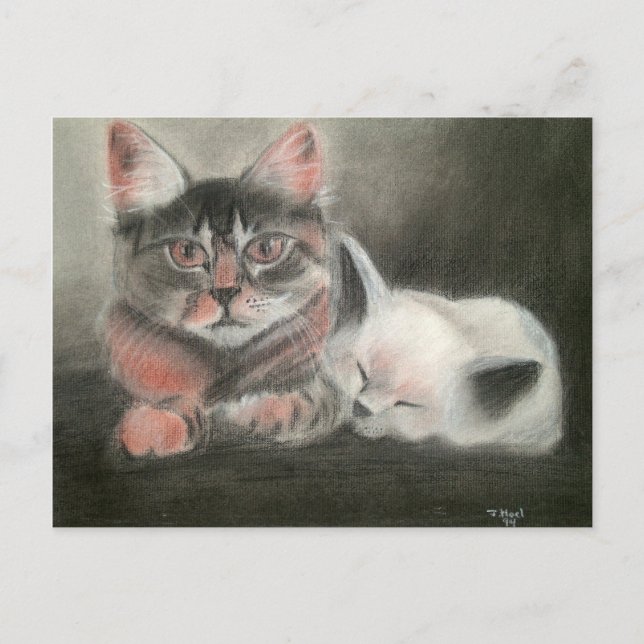 Guardian and Angel PostcardA portrait drawing of t Postcard (Front)