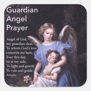 Guardian Ange prière avec Sticker fille