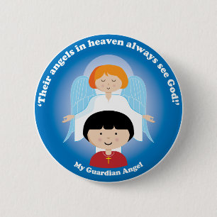 Guardian Angel 2 Inch Round Button